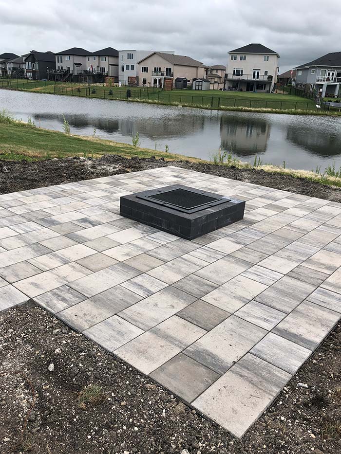 Expert interlock fire pit complete for new home